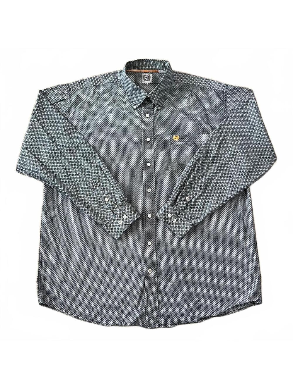 Cinch Mens Multicolor Geometric Long Sleeve Button Up Shirt Size XL
